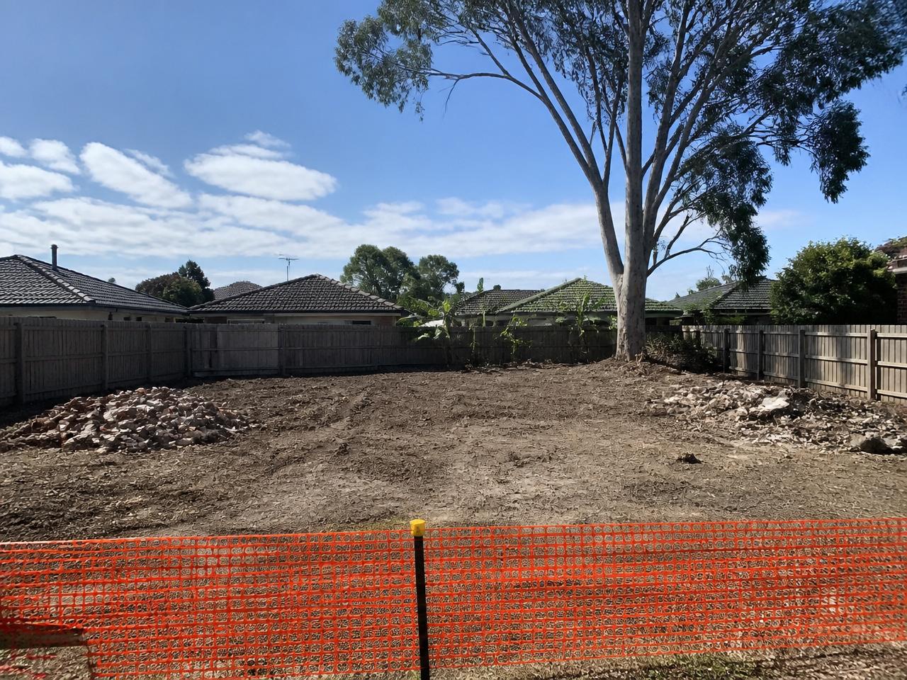 After demolition photo — cleared site in Reservoir, Melbourne