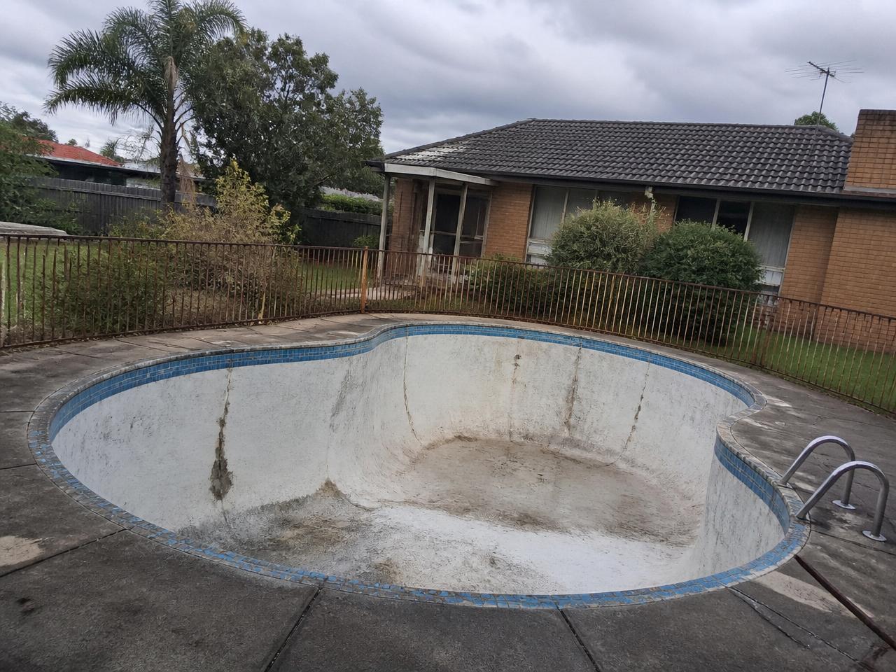 Before demolition photo — concrete pool removal in Point Cook, Melbourne