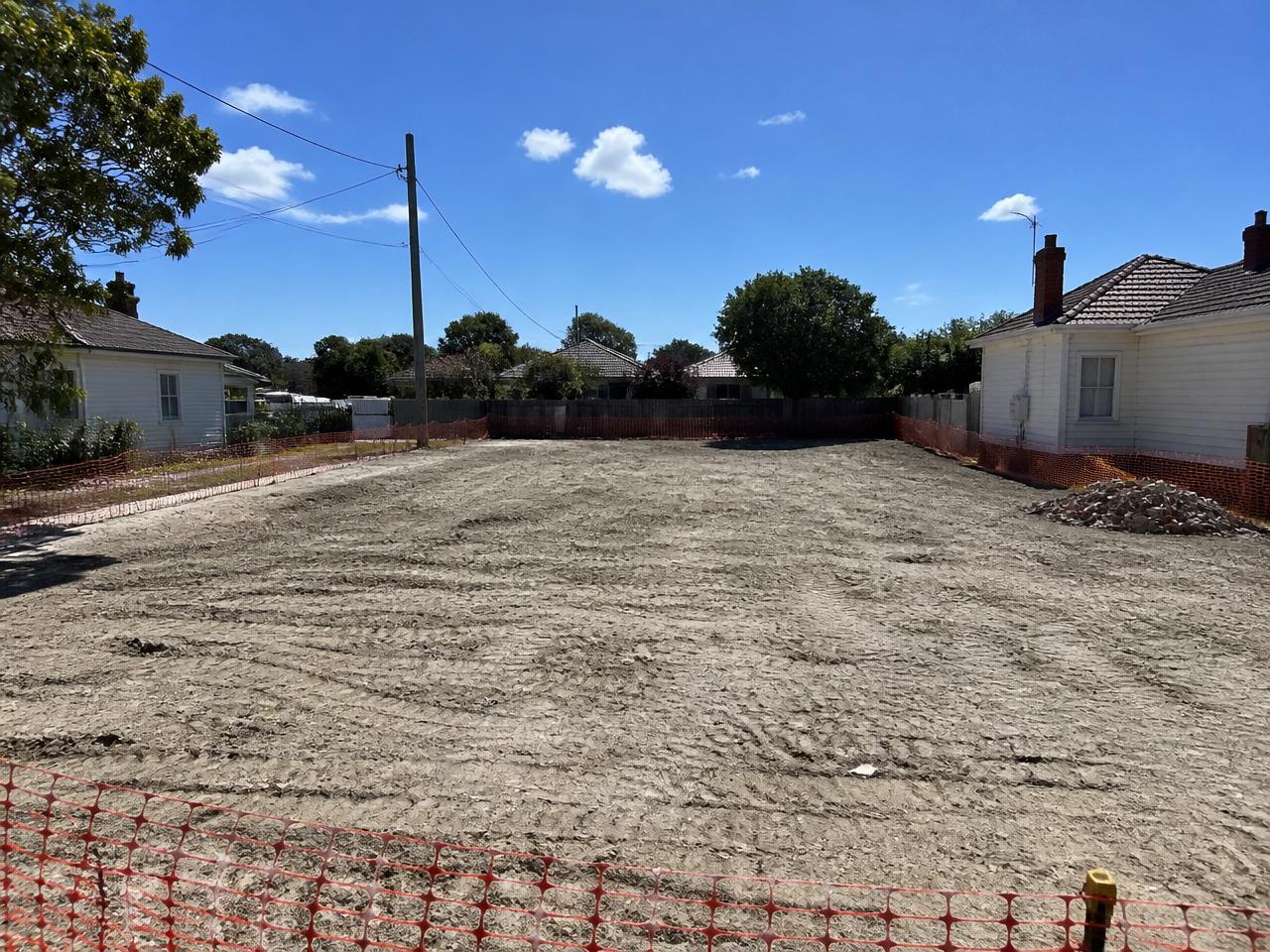After demolition photo — cleared site in Richmond, Melbourne